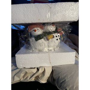 NEW 2004 FITZ AND FLOYD Frosty Folks Musical Snowman Collectable HTF NOS